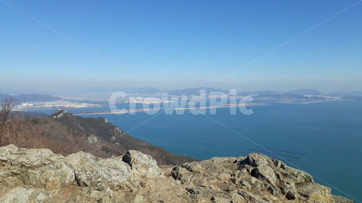 등산,가덕도,바다,정상,풍경