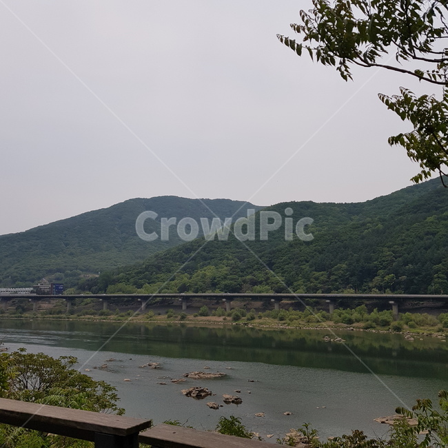 풍경,배경,시골,산,강가,강