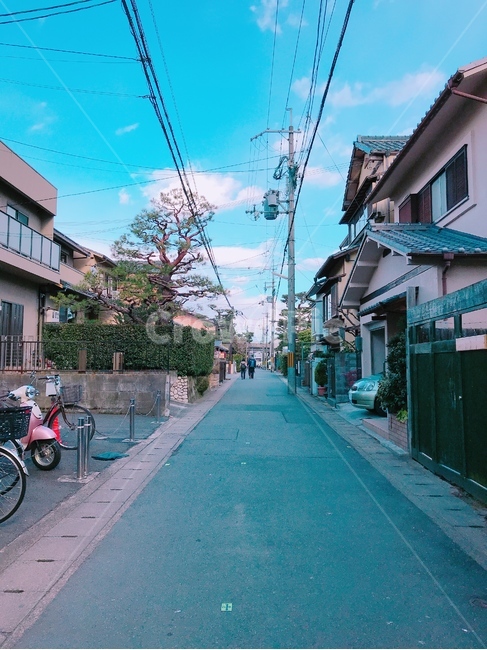 길거리,주택,일본,풍경,집,골목길,alley,path,통로