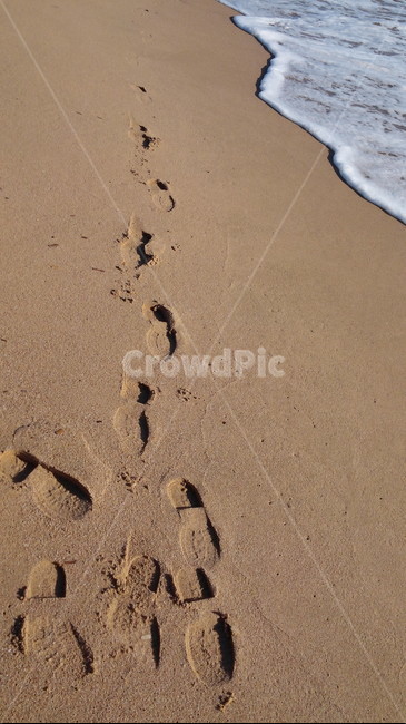 바다,모래사장,발자국,파도,풍경,모래,해변,바다,beach,sea
