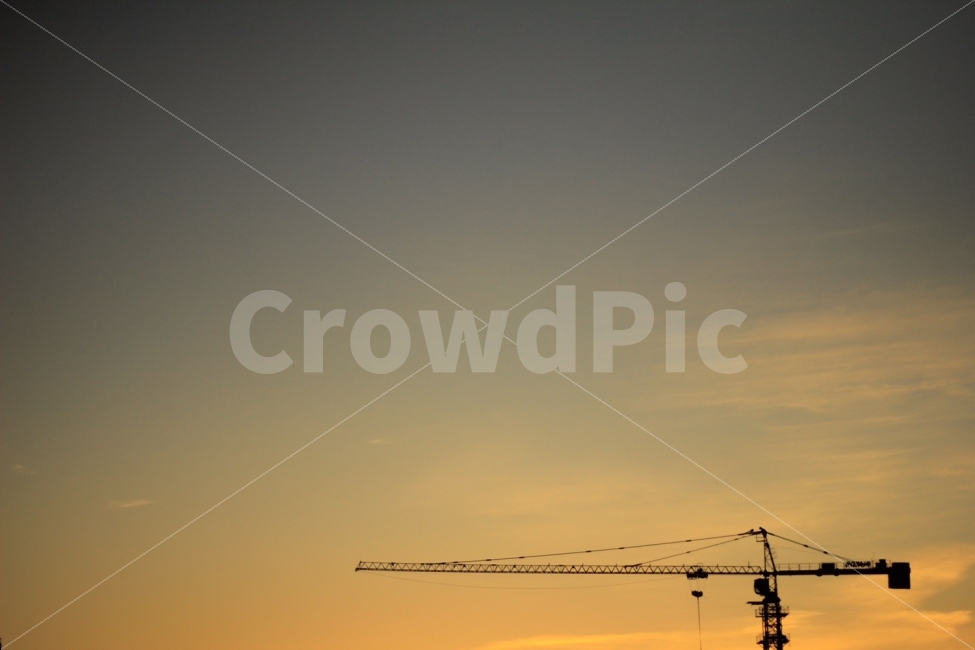 노을,하늘,풍경,도시,석양,구름,크레인,공원,가을,실루엣,그림자,silhouette,shadow,산업,industry,industrial,건설업,건축업,construction industry