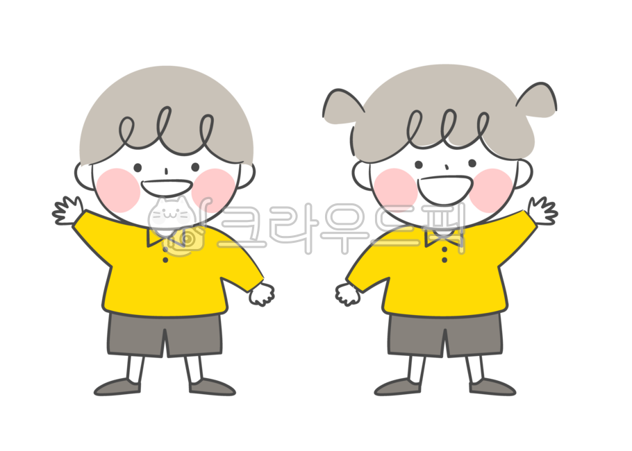 유치원,인사하는아이들,어린이캐릭터,손흔드는아이,친구,유아,인사,행복한표정,웃는아이들,만화스타일,귀여운,손동작,밝은