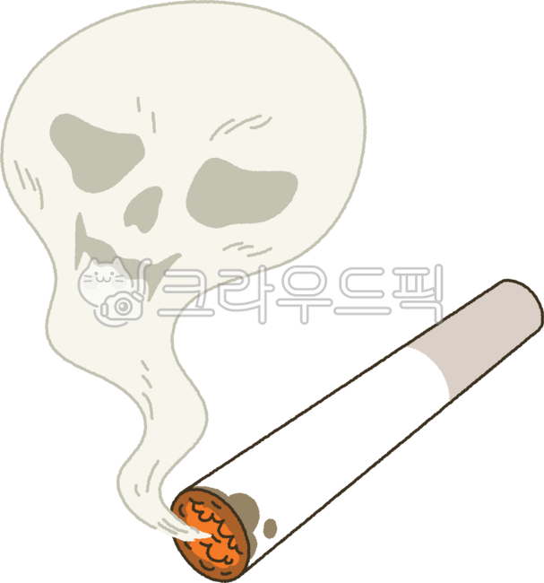 흡연,담배,담배연기,건강경고,해골,위험표현,폐암,금연,건강위해,중독,경고일러스트,공포표현,금연캠페인,유해물질,삽