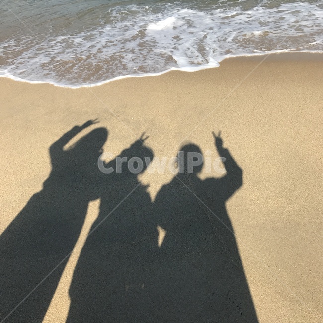 바다,그림자,친구,여행,바닷가,휴가