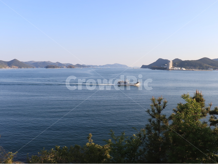 남해바다,바다,광활한,통영,이순신공원