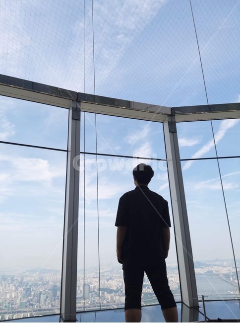 Seoul Tower,sight,back,distant mountain