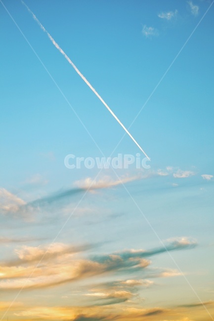 노을,비행기,구름,하늘,sky,cloud,yellow,blue,airplane