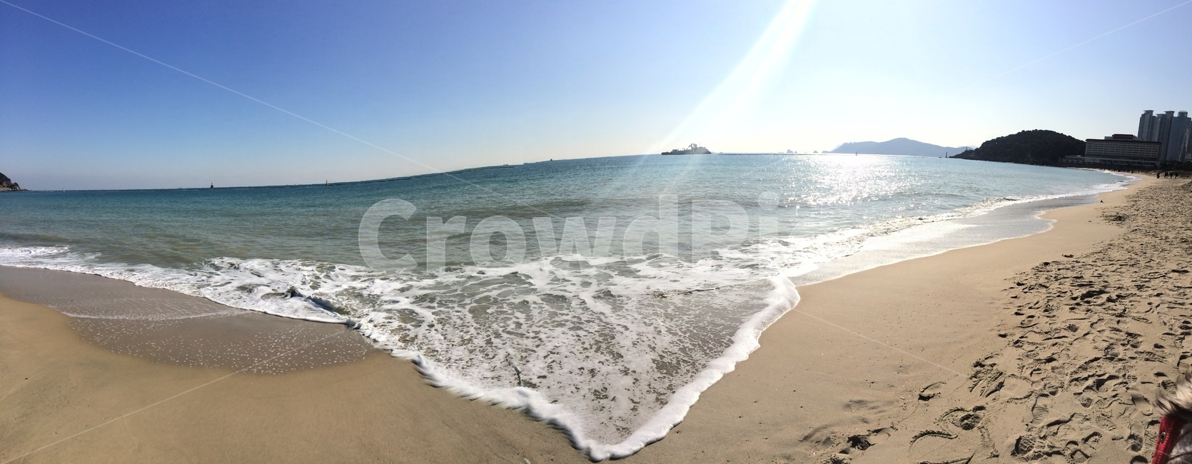 tide,Busan sea,sandy beach,Summer Vacation,Haeundae Beach