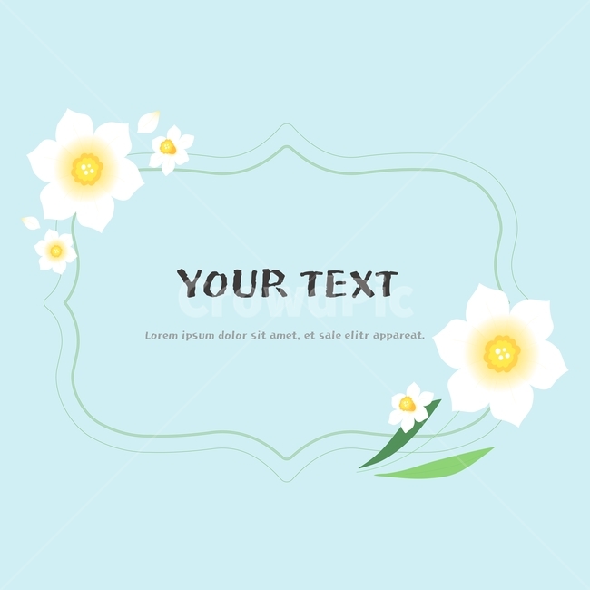 수선화,꽃,봄꽃,봄,프레임,텍스트박스,라벨,탬플릿,템플릿,봄,계절,spring,season,그래픽,일러스트레이션,graphic,illustration