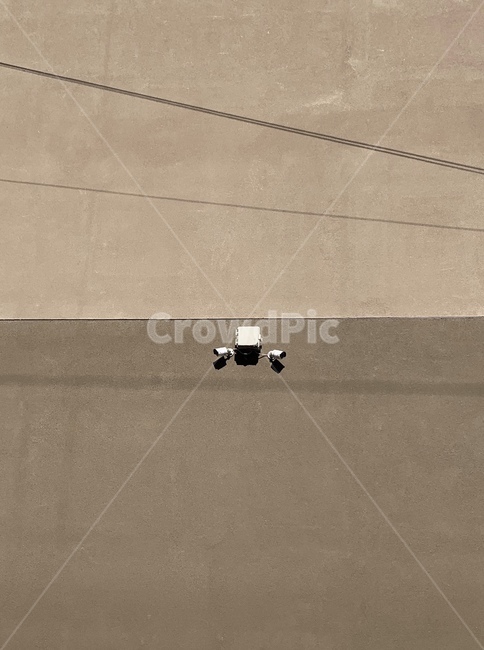 건물,벽,카메라,cctv,갈색,색감
