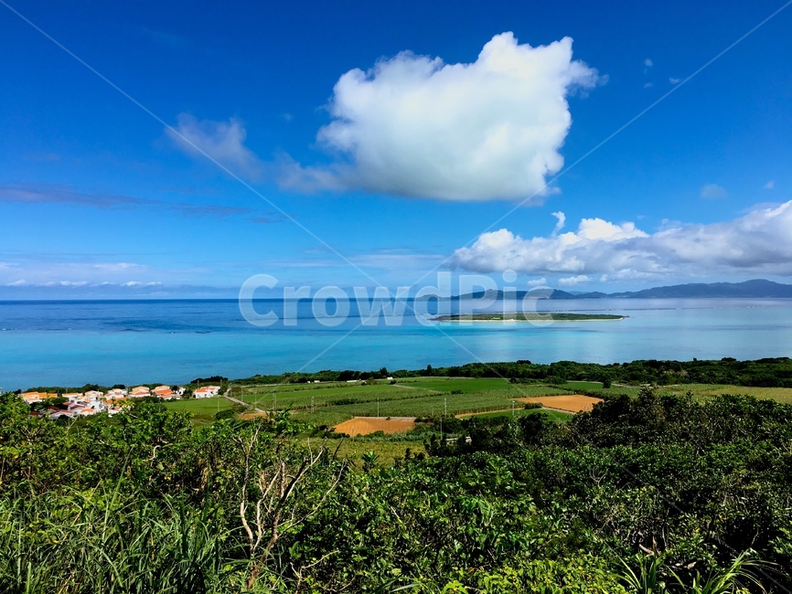 nature,자연,land,땅,outdoors,옥외,weather,날씨,cumulus,sky,하늘,cloud,구름,섬,푸르른,바다,낙원
