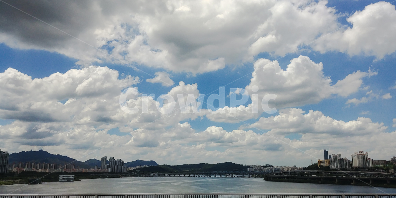 하늘,구름,한강,도심,가을,도시,풍경,city,landscape,weather,날씨,nature,자연,outdoors,옥외,sky,cumulus,적운,cloud