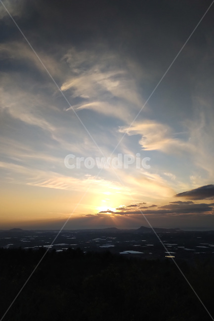 자연,nature,언덕,hill,하늘,sky,노을,일몰,sunset