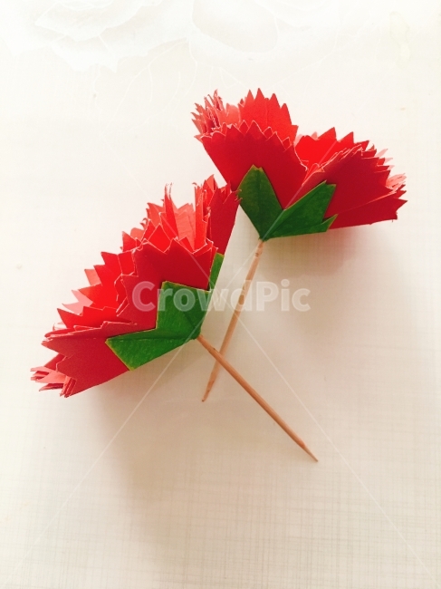 paper flowers,origami,carnation,Mothers Day,Carnation making