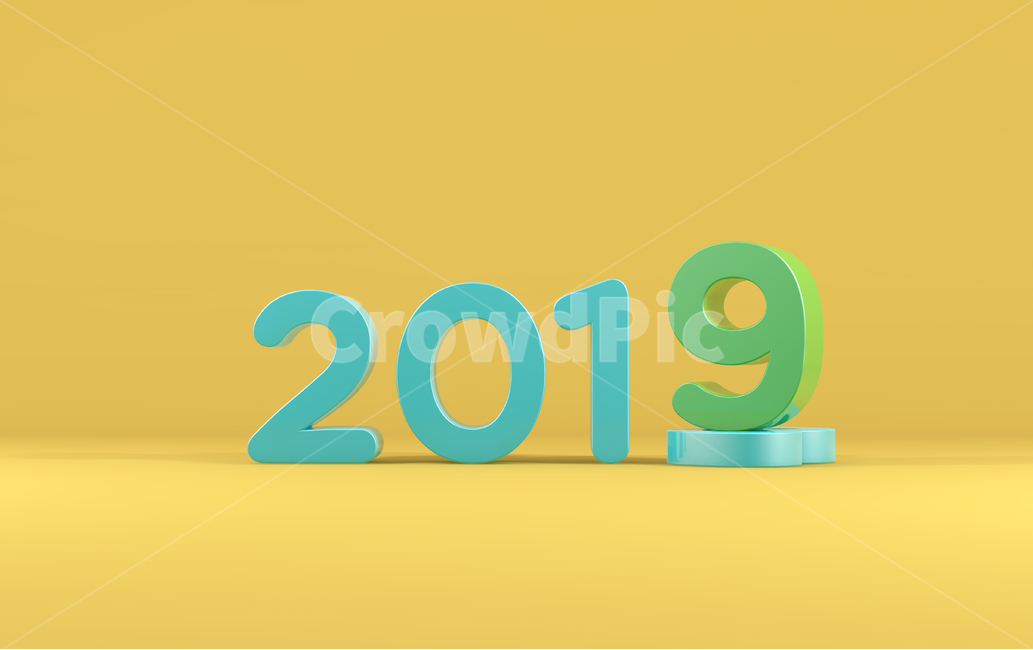 신년,새해,2019,기해년,숫자,텍스트,타이포그라피,일러스트,그래픽,3d,입체,타이포,그래픽,일러스트레이션,graphic,illustration