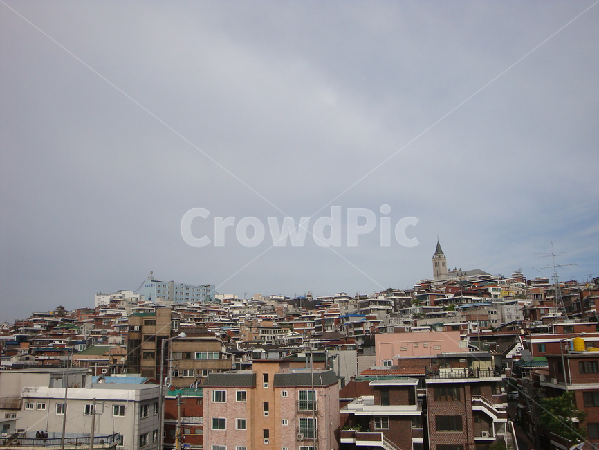 해방촌,마을,하늘,교회,남산,동산