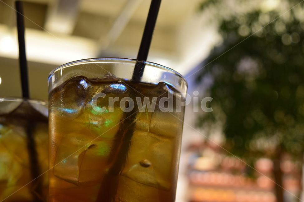 아이스티,음료,카페,커피,얼음,빨대,아웃포커스,음료수,drink,beverage