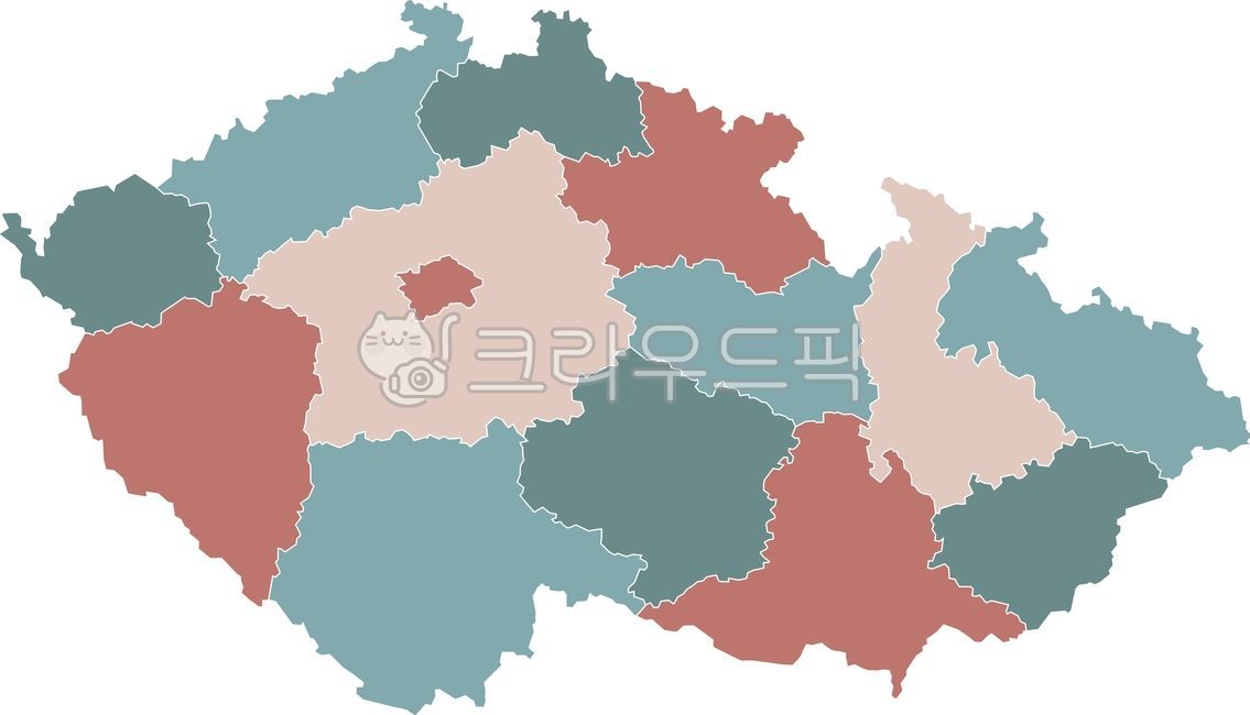 체코지도,체코,지도,체코공화국,체코국기,행정구역,유럽지도,윤곽선,단색,벡터,인포그래픽,프레젠테이션,지역,구분,지리,정보,유럽,국가