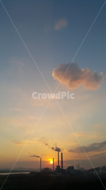 노을,하늘,구름,파랑,태양,sunset,sky,cloud,blue,sun,산업,industry,industrial