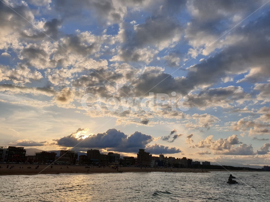노을,바다,구름,저녁,풍경,자연,풍경,nature,landscape,outdoors,옥외,weather,날씨