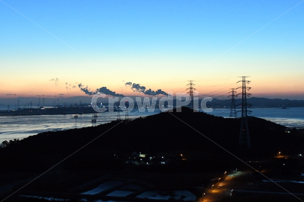 노을,일몰,석양,서해안,한국의자연,자연,풍경,배경,자연,풍경,nature,landscape,한국자연풍경,한국자연경관,korea nature landscape,산업,industry,industrial,에너지산업,energy industry
