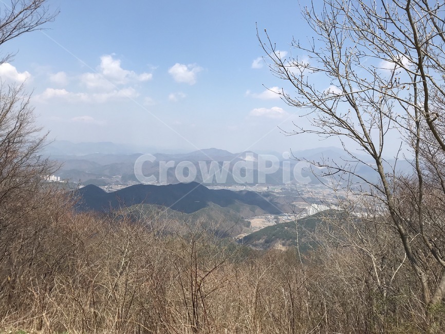 산,나무,하늘,배경,풍경