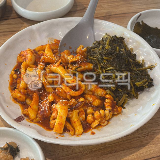 오징어볶음,오징어,시래기,한식,food,음식,meal
