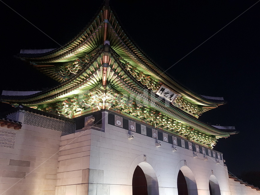 서울,광화문,경복궁,야경,밤