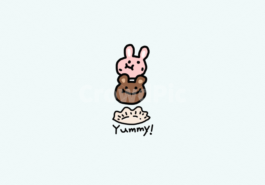 일러스트,토끼,곰,만두,동물그림,drawing,animal