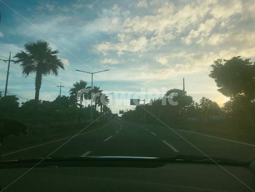 제주도,풍경,하늘,노을,차안,자연,풍경,nature,landscape,road,도로