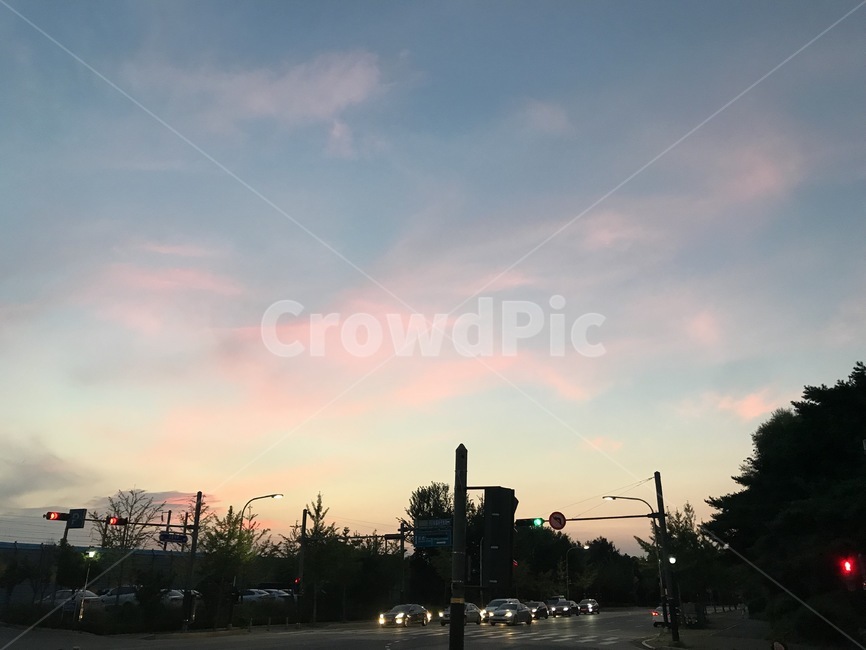 노을,하늘,구름,파주,해질녘