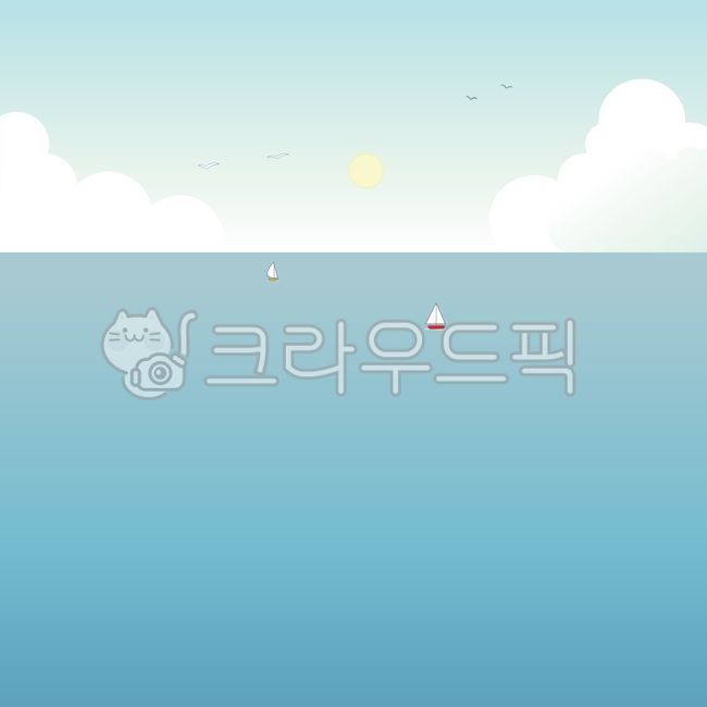 배경,일러스트,여름,바다,풍경,백그라운드,태양,자연,여름바다,푸른바다,물,여름일러스트,해,해양,오션,돗단배,요트,배,구름,뭉게구름,하늘,파란하늘
