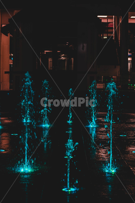 네온,분수,분수대,물,느낌,감성,밤,야간,neon,glow,water,fountain,야경,밤,풍경,nightscape,night,landscape