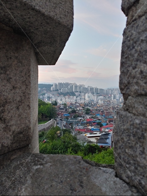 서울,관광지,노을,저녁,낙산,낙산공원