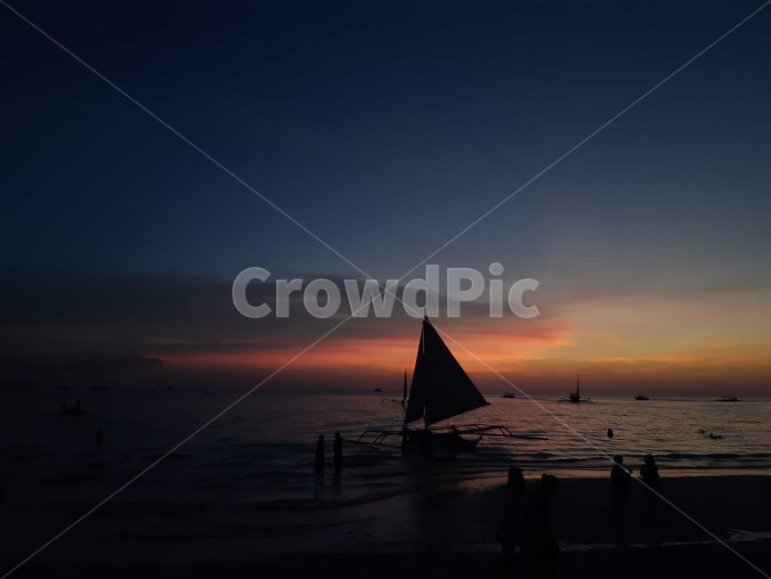 보라카이,바다,해변,노을,감성,파도,beach,sea,ocean,wave,sunset,boat