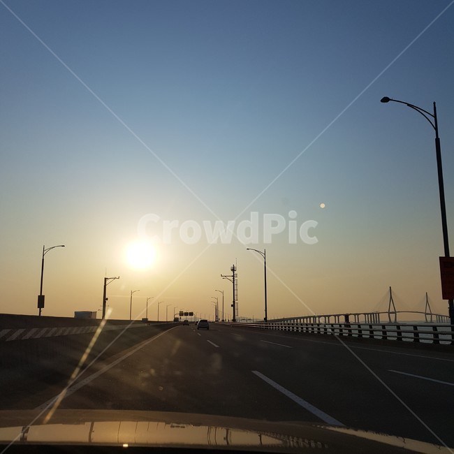 도로,빛,light,road,노을,플레어,flare,아스팔트,asphalt,해질녘