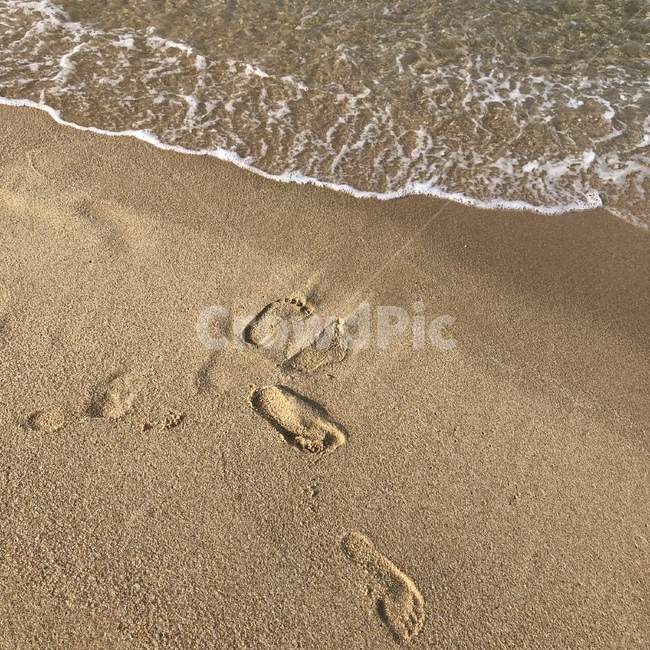 바다,해수욕장,모래사장,발자국,파도,모래,해안