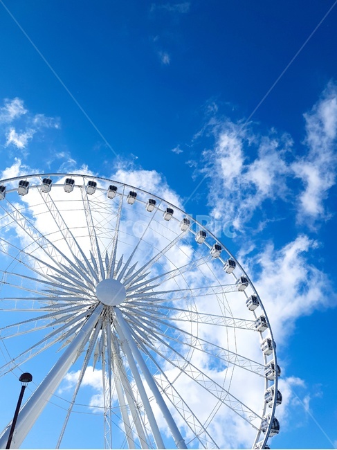 하늘,열람차,파랑,풍경,파랑색,놀이공원,놀이동산,놀이터,amusement park,playground