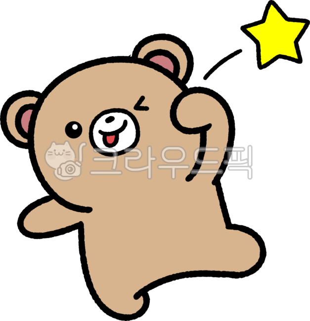 윙크,아기곰,곰,일러스트,베어