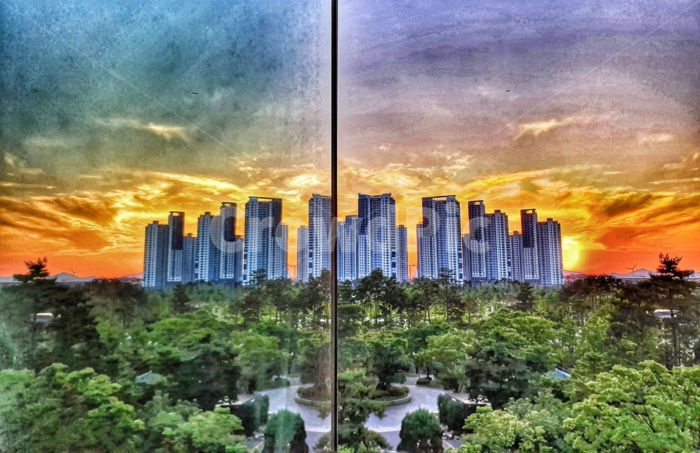 아파트,노을,반사,거울,풍경,도시,풍경,city,landscape,한국도시풍경,한국도시경관,korea cityscape,building,건물,시티,town,urban,어반,high rise,고층 건물,office building,사무실 건물