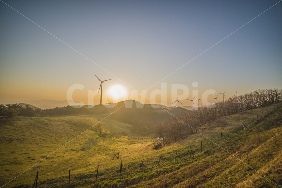 wind power,sight,Sunrise,gradation,sun