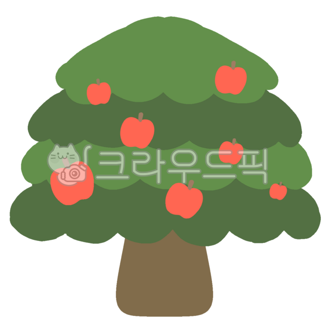 나무,사과나무,나무그림,트리,나무종류,나무이미지,나무아이콘,나무일러스트,나무배경,사과,빨간색,초록색,연두색,갈색,숲속나무,숲,나무한그루,나무모양,여름나무,손그림,나무장식,나무디자인