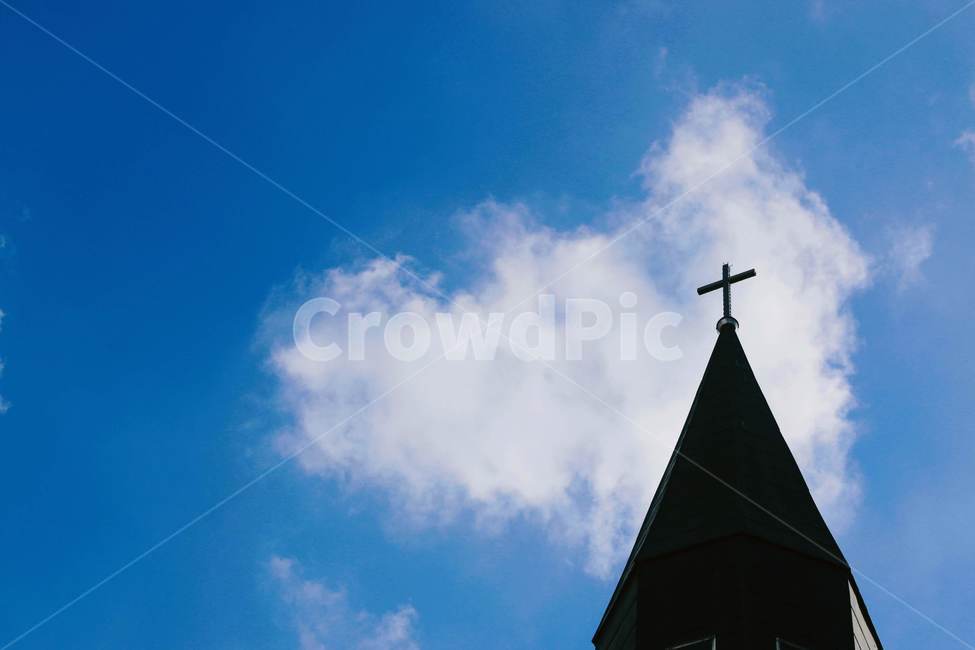 하늘,구름,교회,십자가,첨탑,cross,sky,종교,신앙,religion,belief,faith