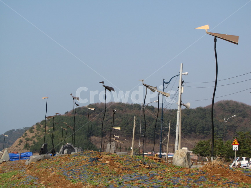 솟대,철,마을입구,공주,새모양