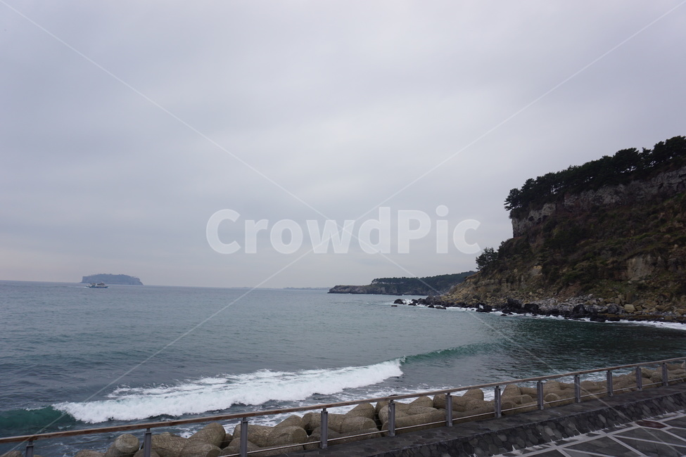 봄,제주도,풍경,바다,파도,섬
