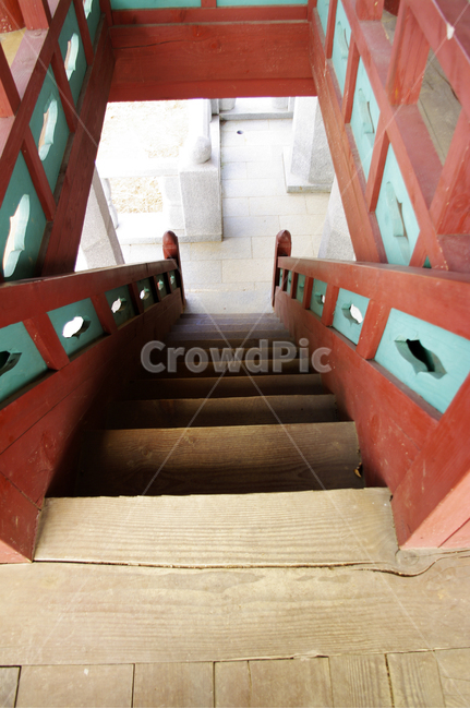계단,나무,전통,handrail,난간