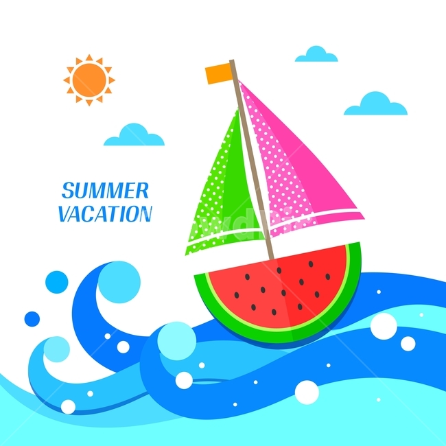 수박,파도,해변,여름,일러스트,배경,백그라운드,팝업,여름,계절,summer,season,그래픽,일러스트레이션,graphic,illustration,advertisement,광고