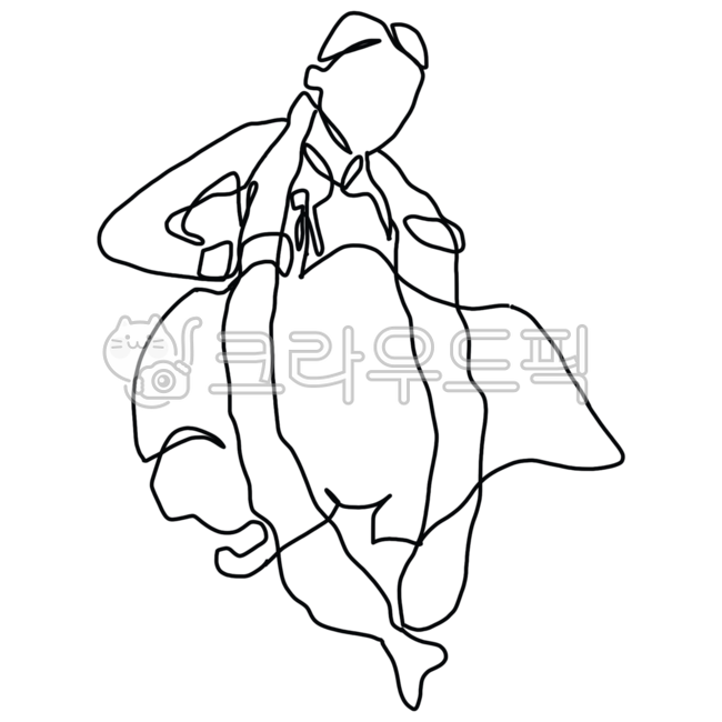 신윤복그림,신윤복,원라인드로잉,풍속화,그림,심플한그림
