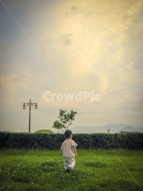 저녁,노을,아이,걸어감,뒷모습,children,appearancefrombehind,sunset,사람,인물,인간,human,person,어린이,어린아이,child,children,kid