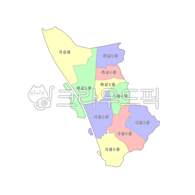 서울특별시,서울,금천구,대한민국,우리나라,한국,행정구역,도,시,군,읍,면,동,지도,행정구역지도,4색지도,파란색,노란색,빨간색,초록색,map